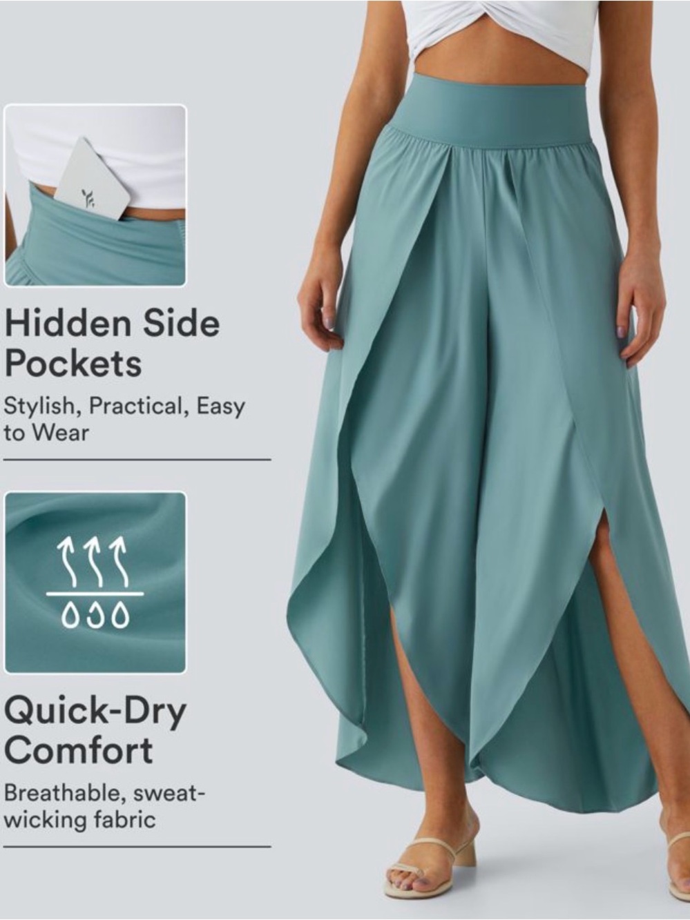 Halara sage Breezeful palazzo pants